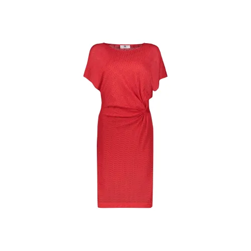 M Missoni Red Женские Короткие Платья с Рукавами