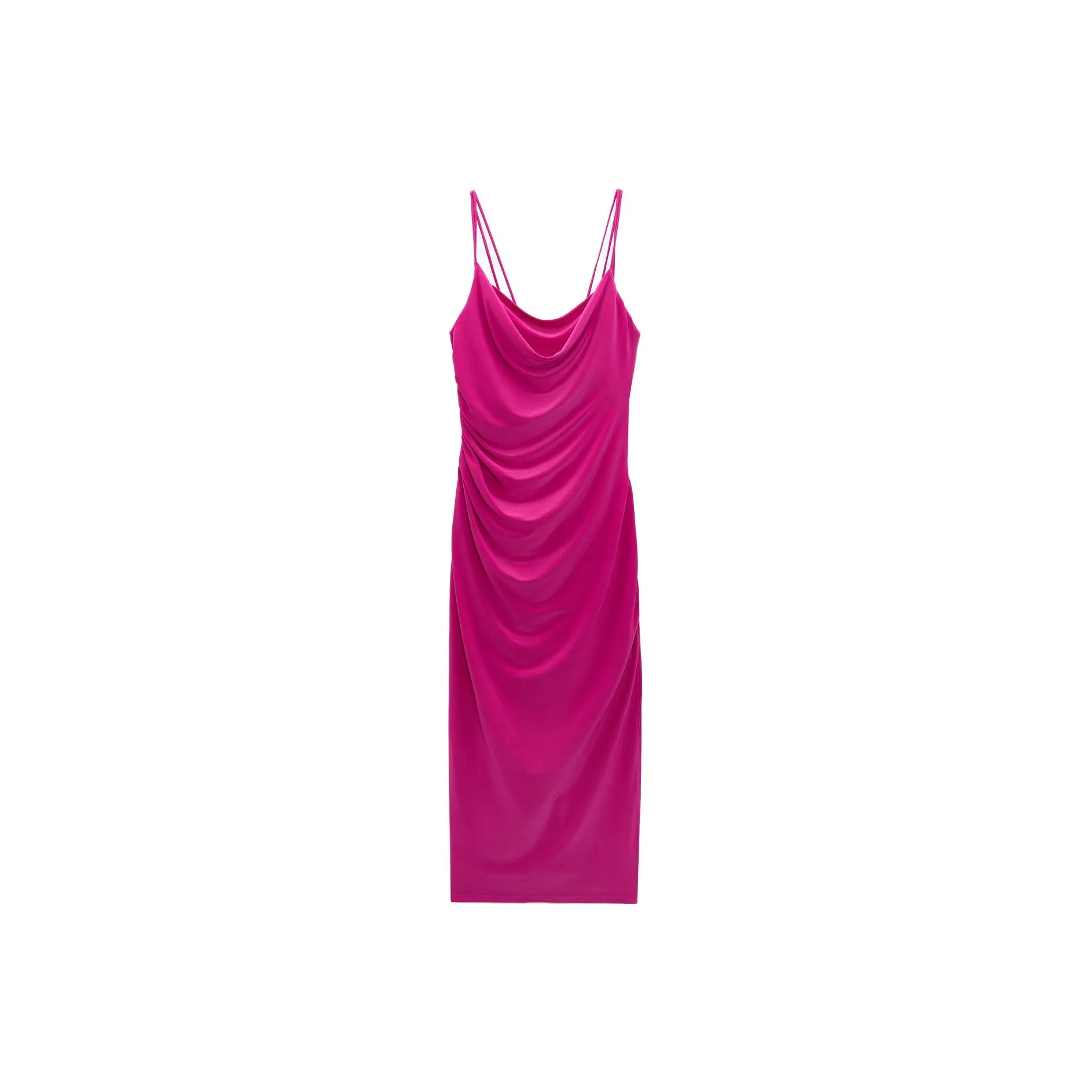 ZARA Slip Dresses Women's Dark Purple Red