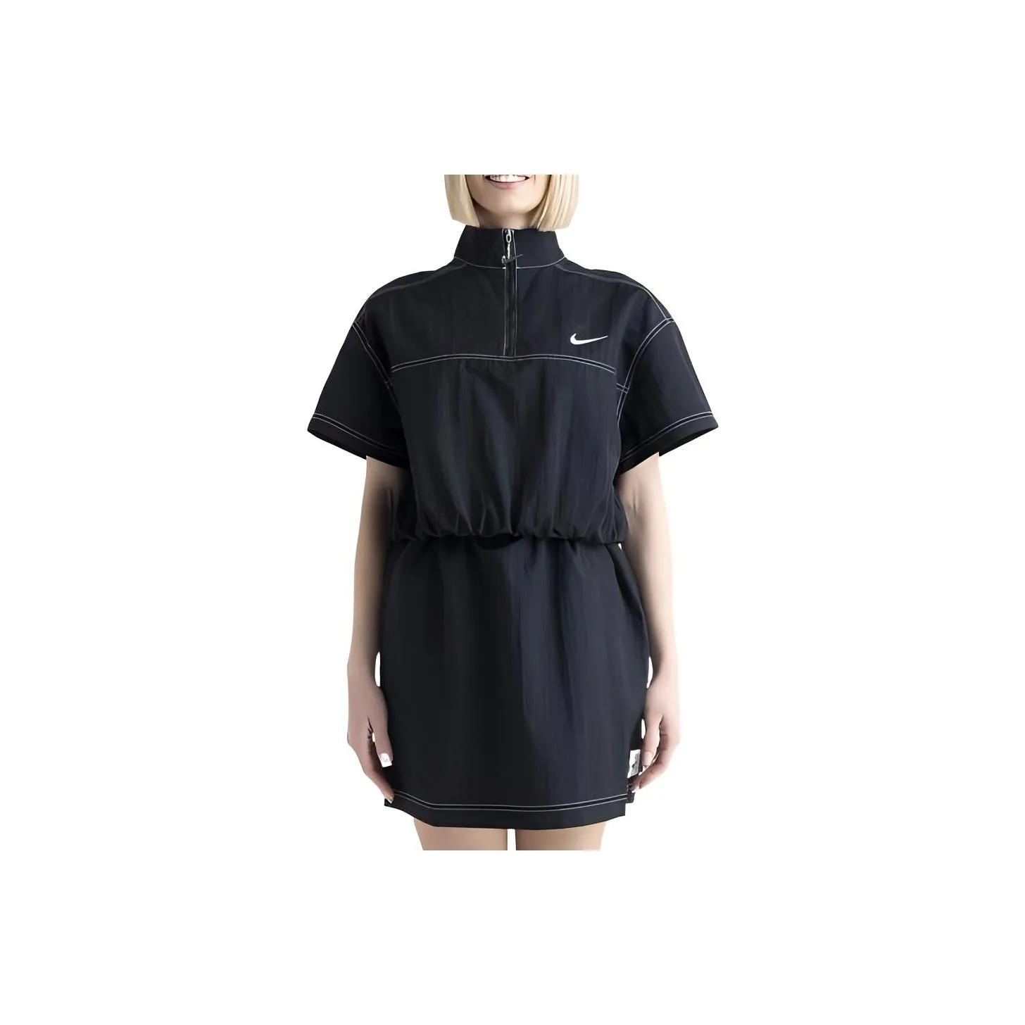 nike Короткий рукав Платье Женское Черное