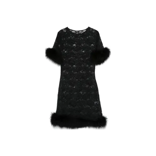 Oséree Black Женские Короткие Платья с Рукавами