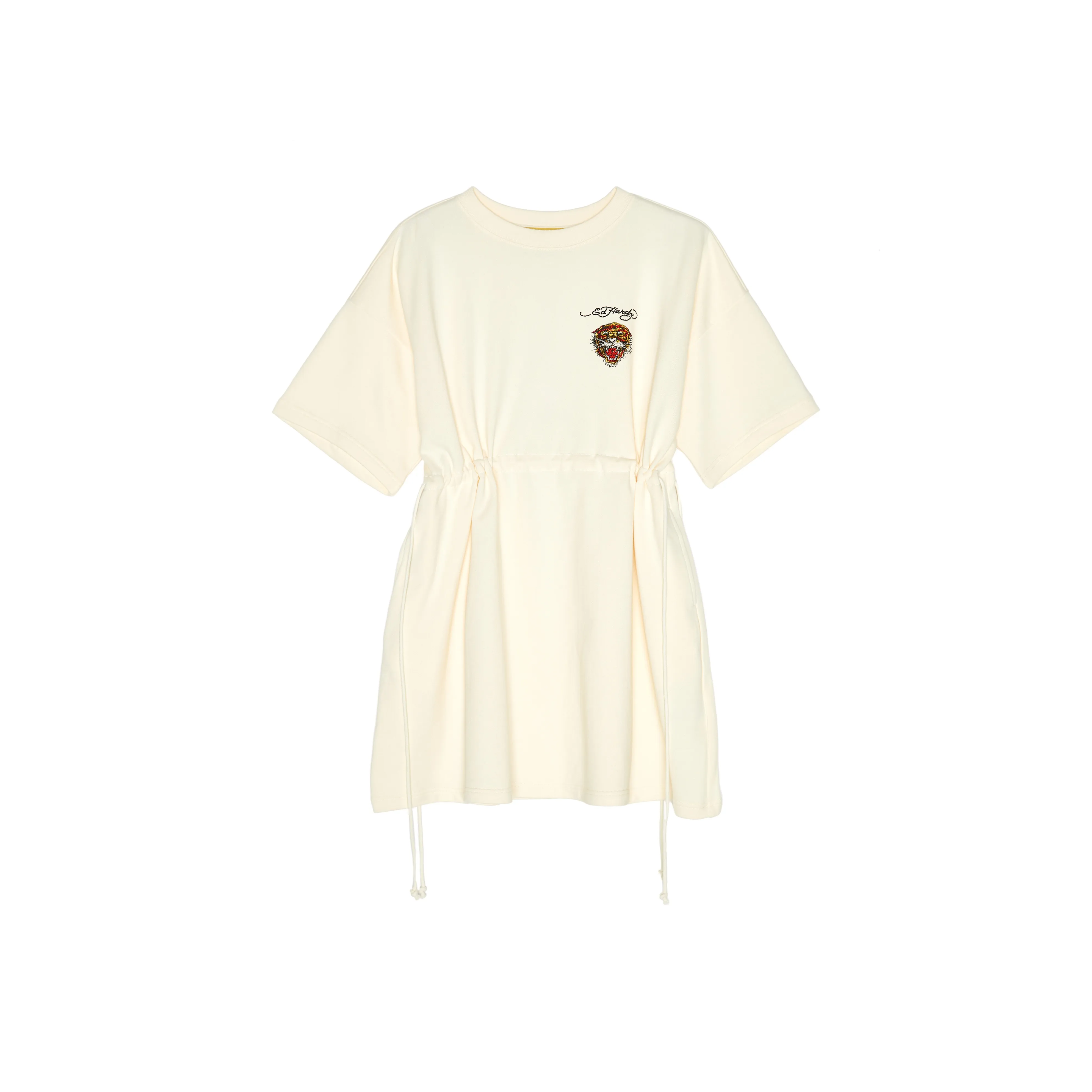 Ed Hardy FW22 A Line Skirt Dress White