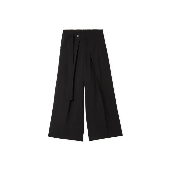 LOEWE Luxury Cropped Belted Pants 'Black'