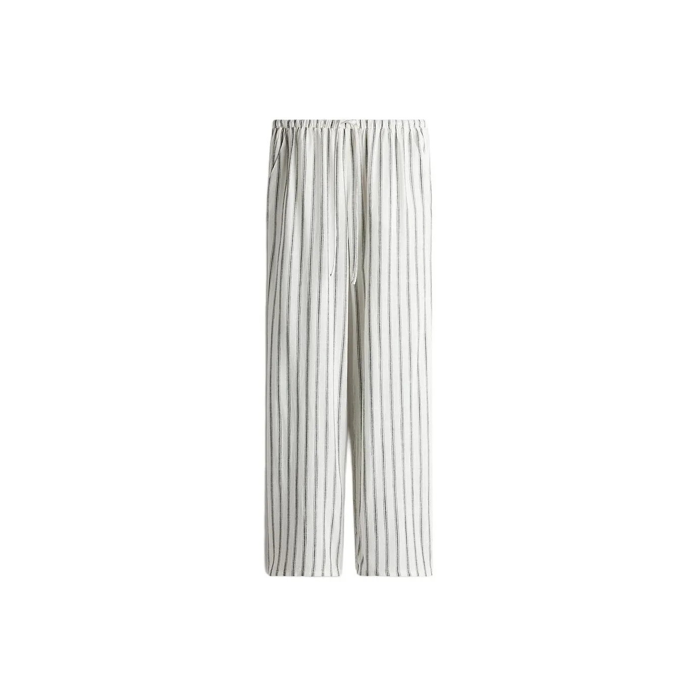 H&M Casual Pants Women's Cream/Stripes