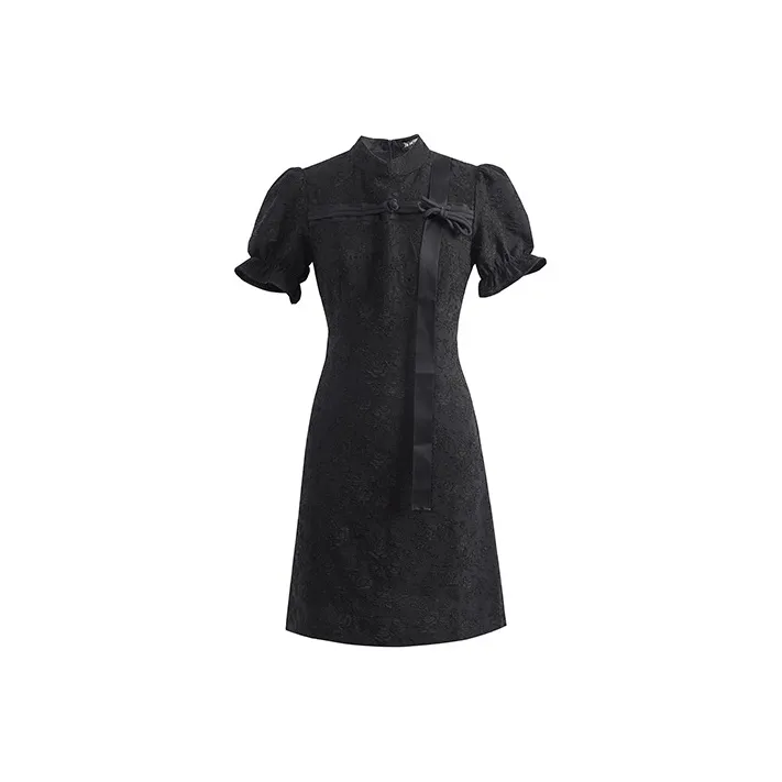 JK&JS Black Женские Короткие Платья с Рукавами