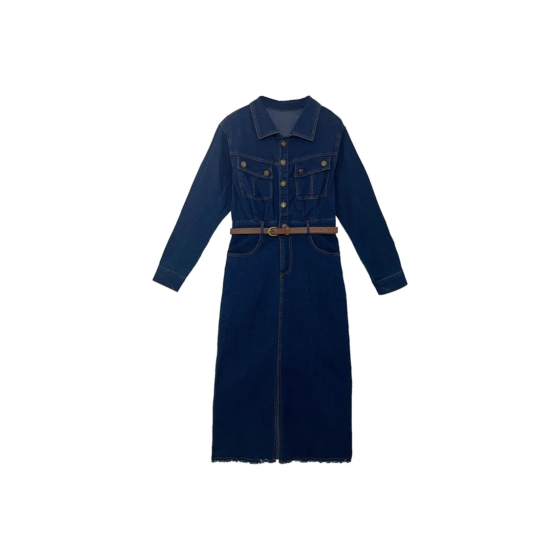 Icicofficial Long Sleeved Dresses Women's Blue