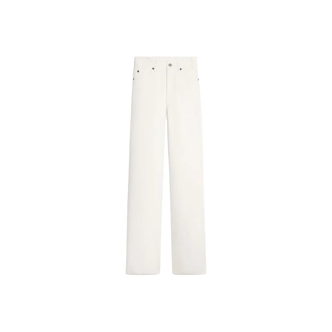 CELINE Kitty Jeans In Optic White Wash Denim