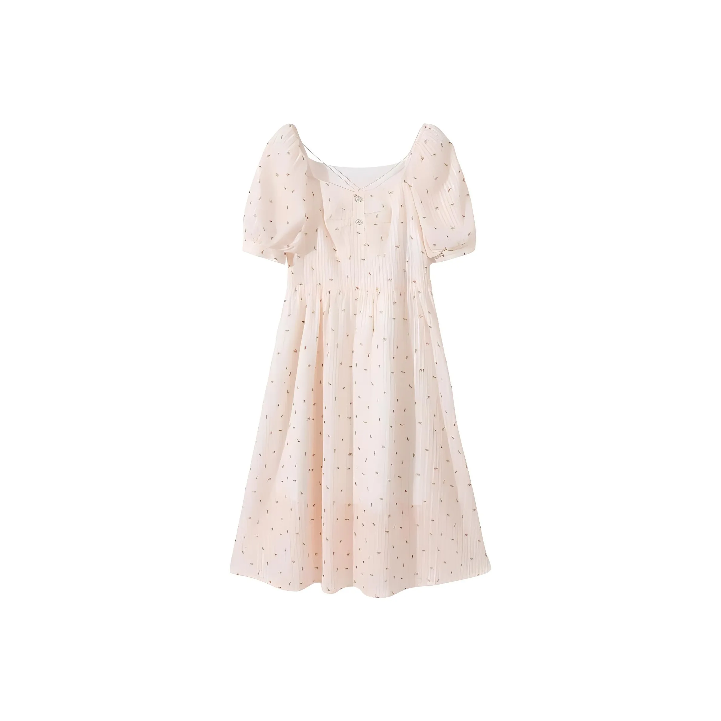 EICHITOO Короткий рукав платье женское розовый узор