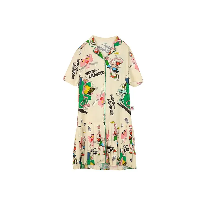 LALABOBO x PINK PANTHER Платье Женское Экрю