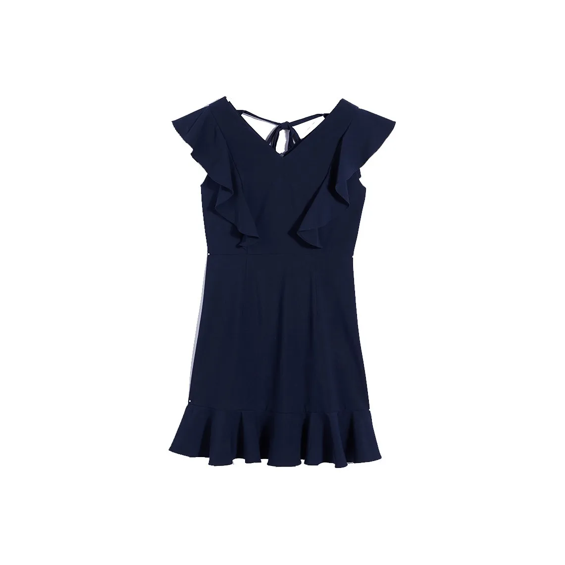 LA CRAWFISH Short Sleeved Dress Women's Navy Blue