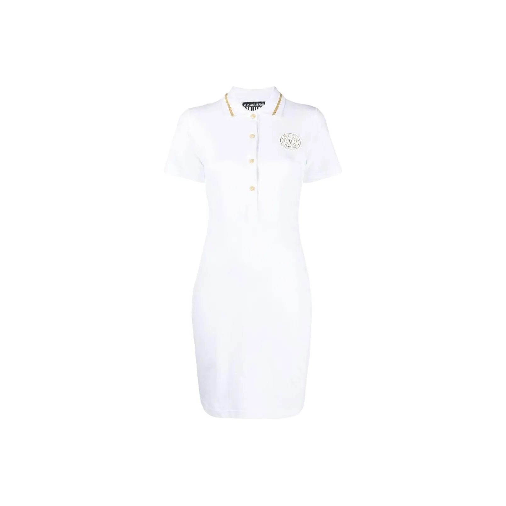 VERSACE JEANS COUTURE Short Sleeved Dresses Women's White
