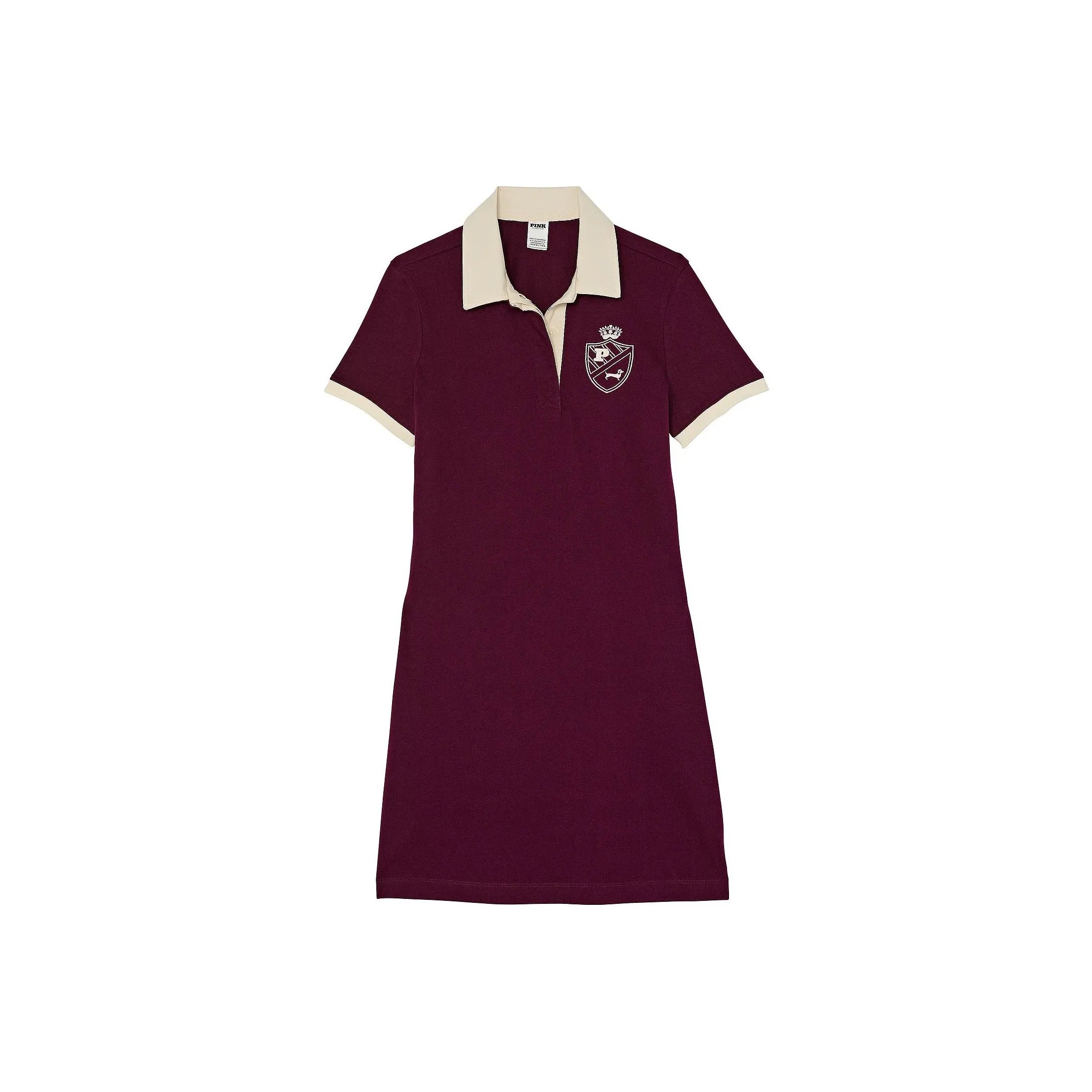Victoria's Secret Розовый Регби POLO Платье Дикий Розовый Короткий рукав Платье Женское Дикий Розовый
