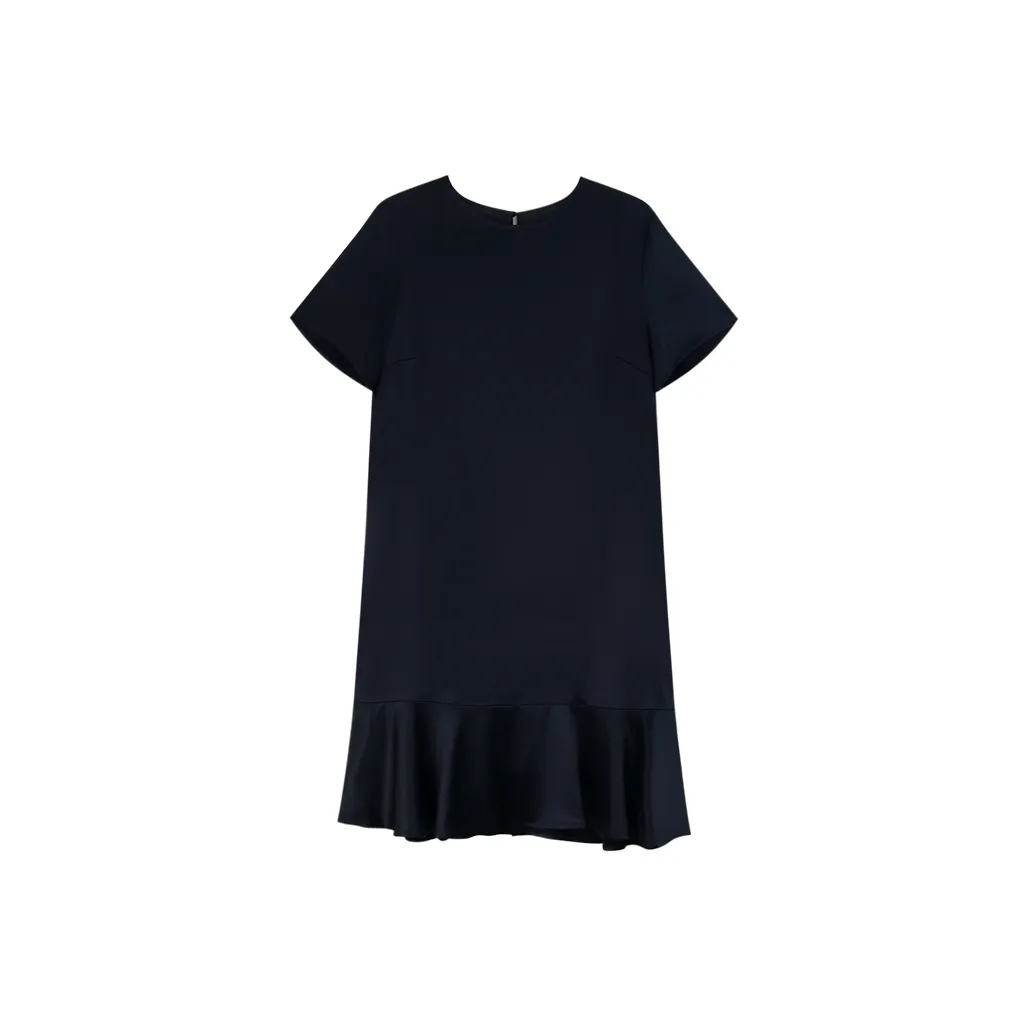 DianThia Короткий рукав Платье Женское Черное