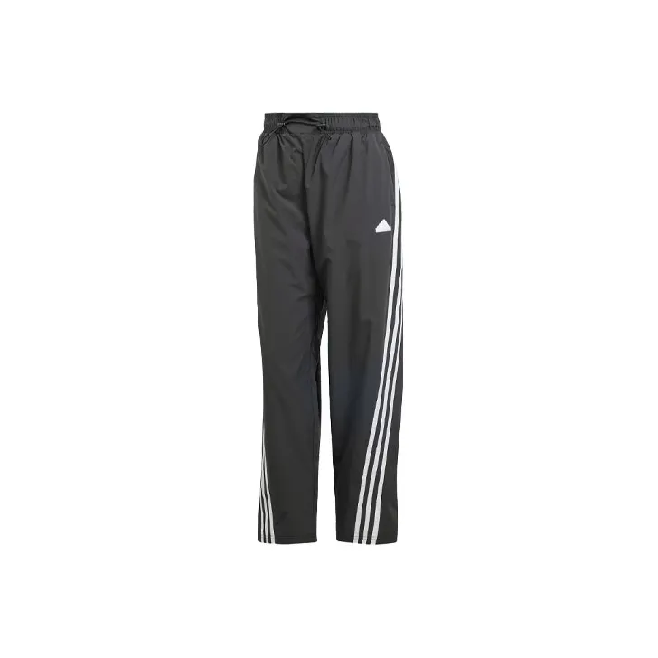Adidas Future Icons 3 Stripes Woven Pants Vintage Вязаные Тренировочные Брюки Женские Черные