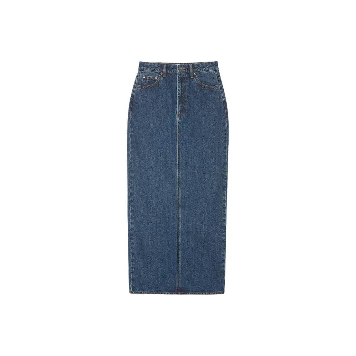 Self portrait Denim Long Skirt Women's Denim Blue