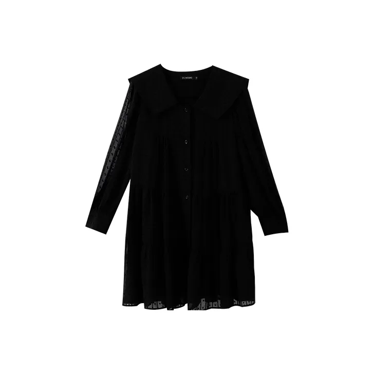 YUMOMO STAR Black Женские Длинные Рукава Платья