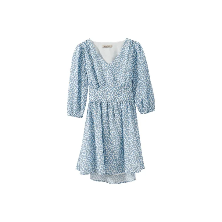 YUMOMO STAR Long Sleeved Dresses Women's Sky Blue