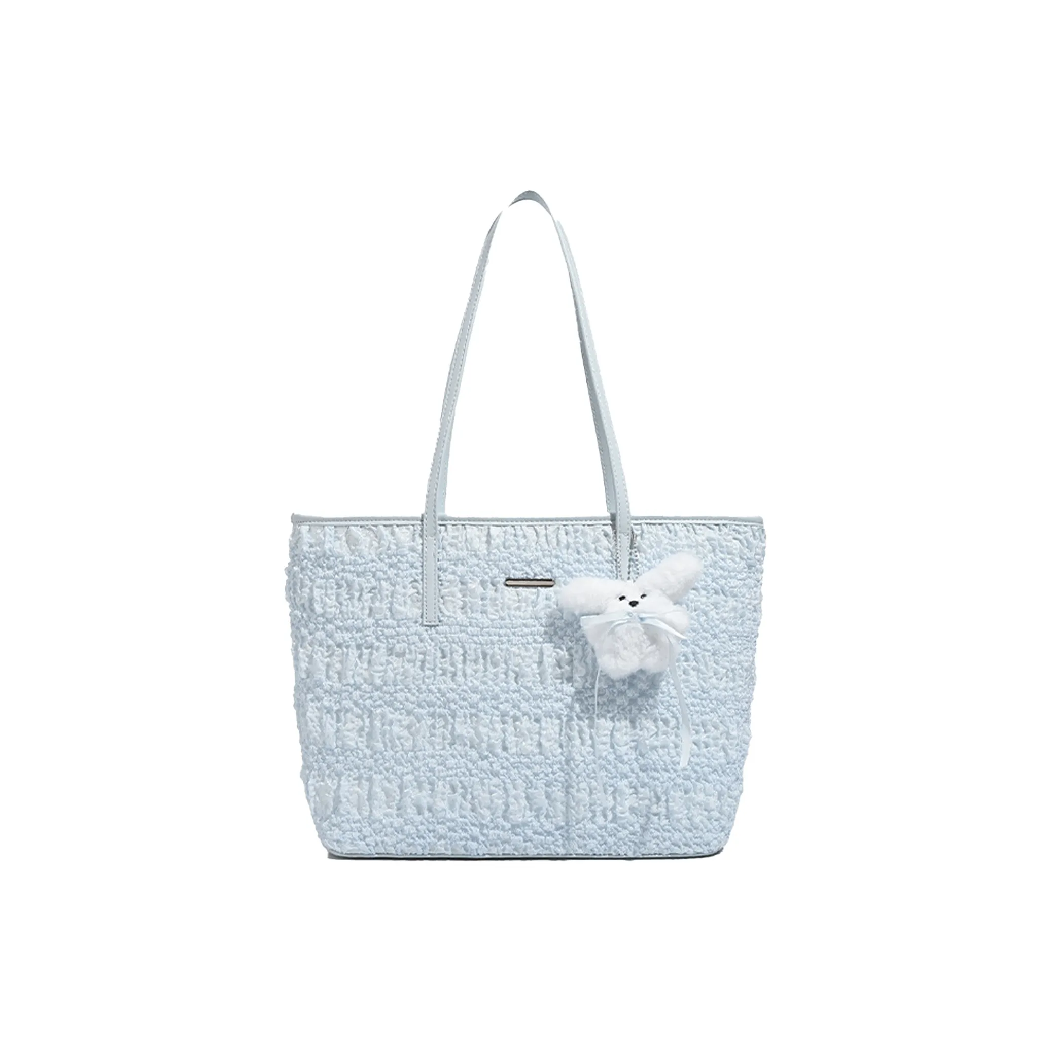 UNITE STAR PU Large Capacity Students Schooling Travel Tote Shoulder Bag Women's Haze Blue