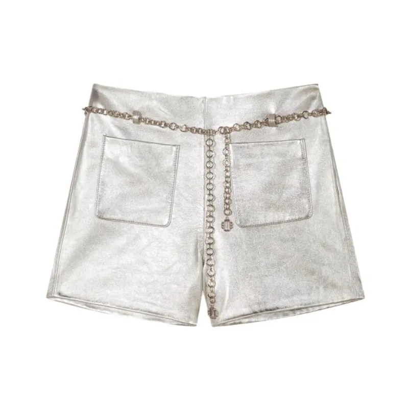 Maje Серебряные Женские Повседневные Шорты