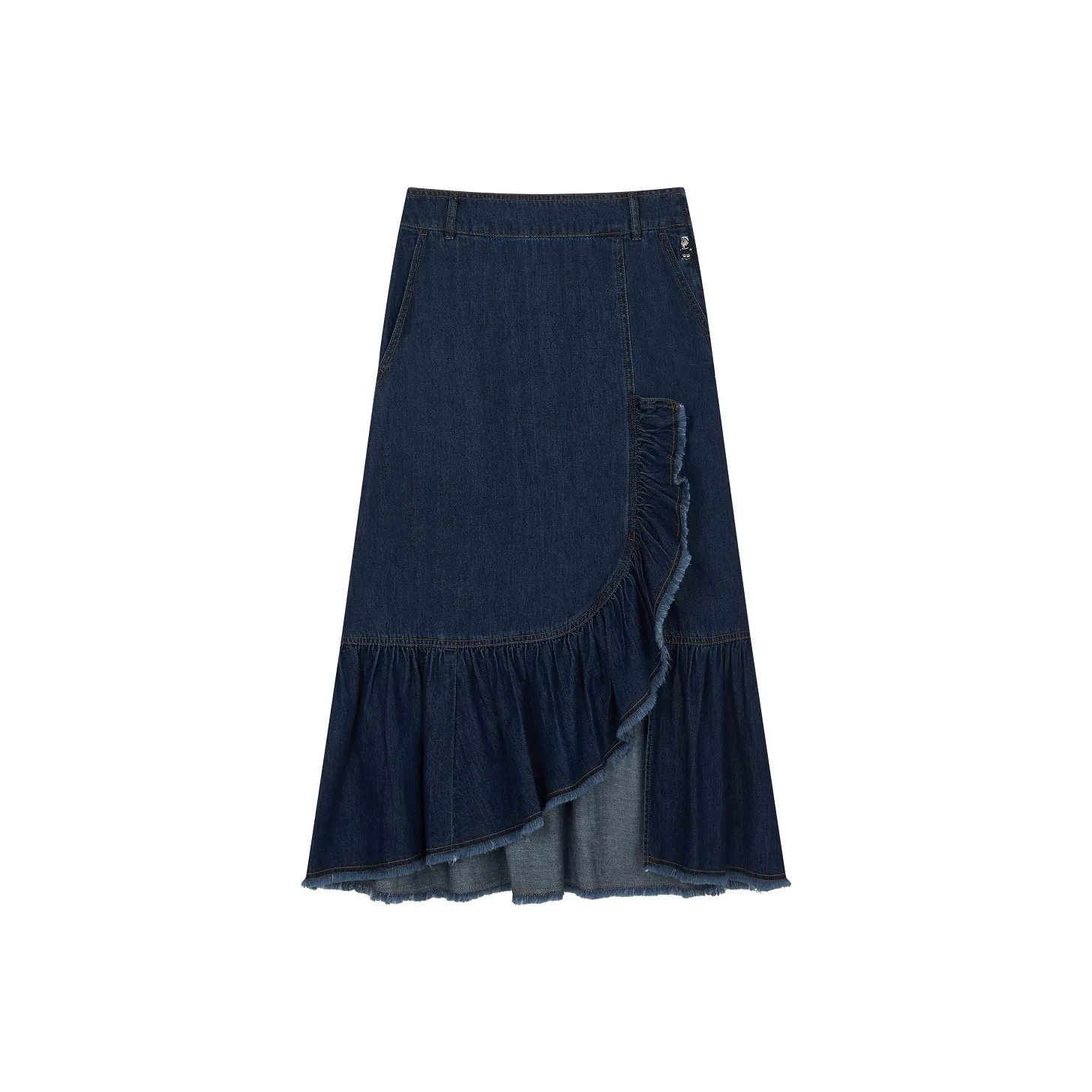 Teenie Weenie Denim Long Skirt Women's Dark Blue