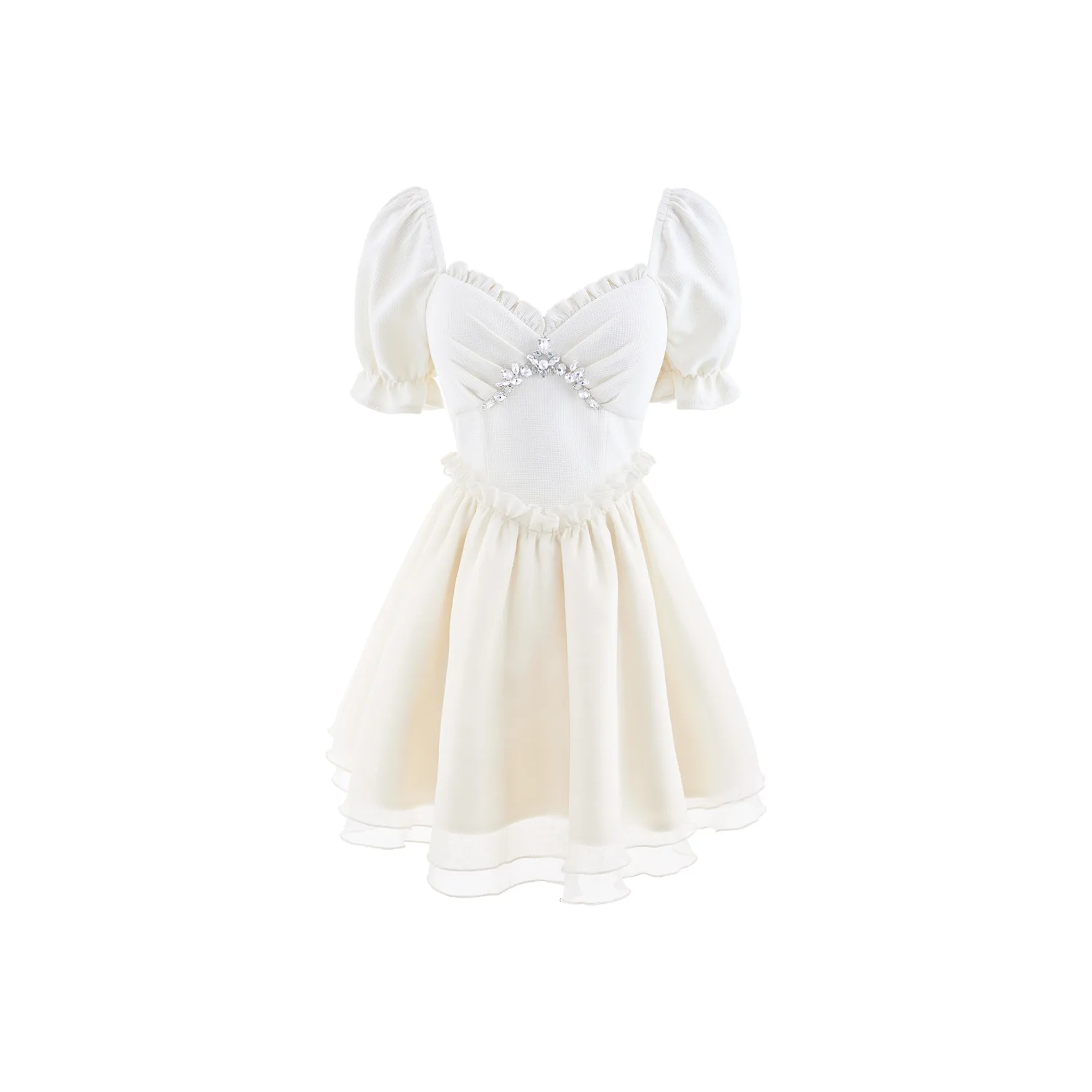 Blovelan Короткий рукав Платье Женское Абрикосовое