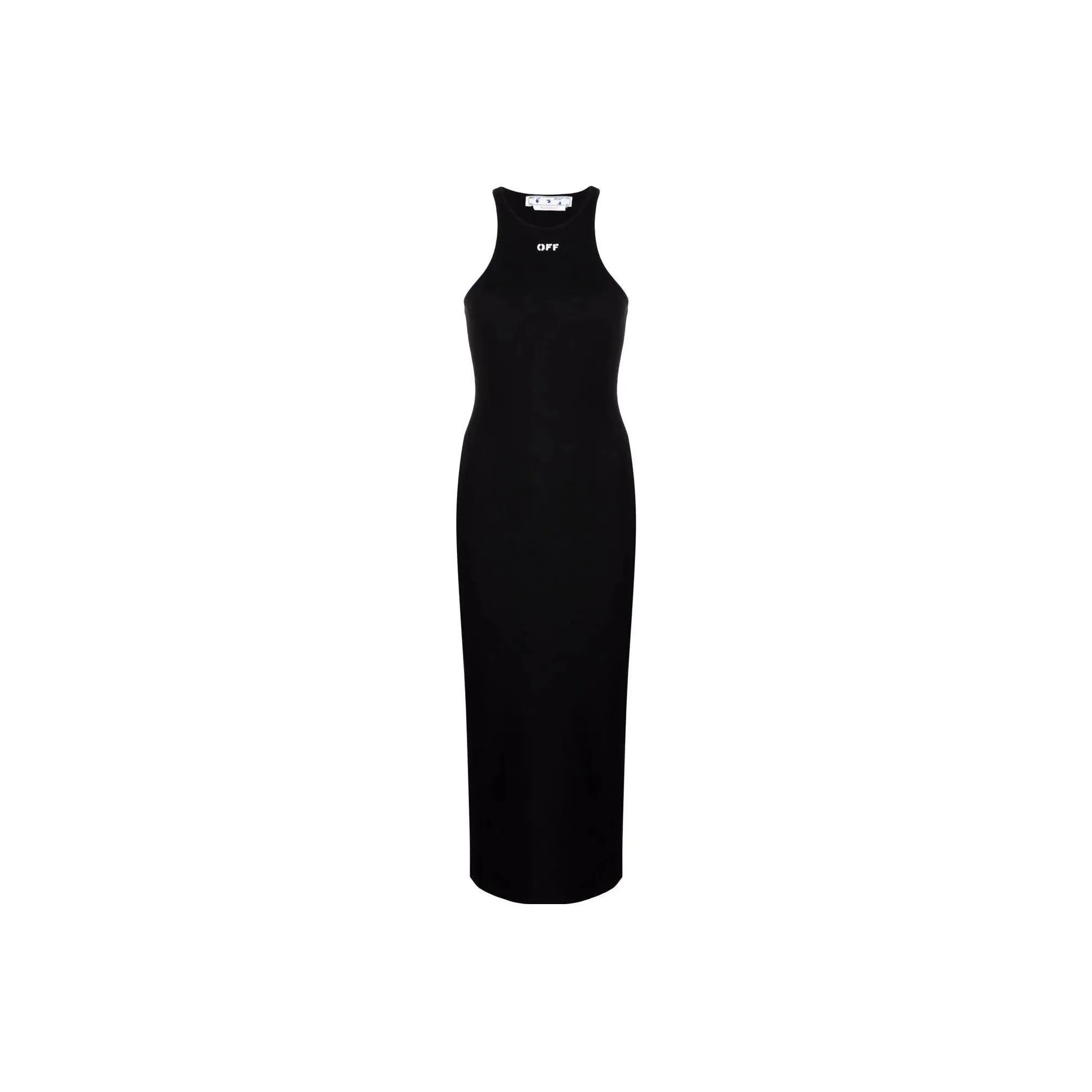 OFF WHITE Off Stamp Ribbed Dress