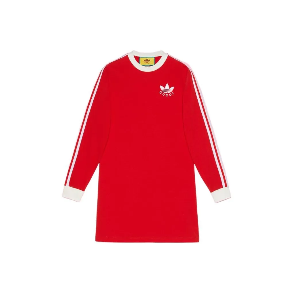GUCCI X Adidas T Shirt Dress Red