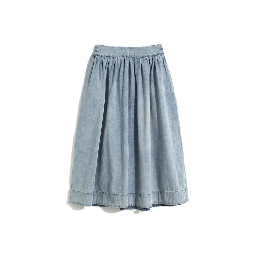 GAP Denim Long Skirts Women's Light Blue