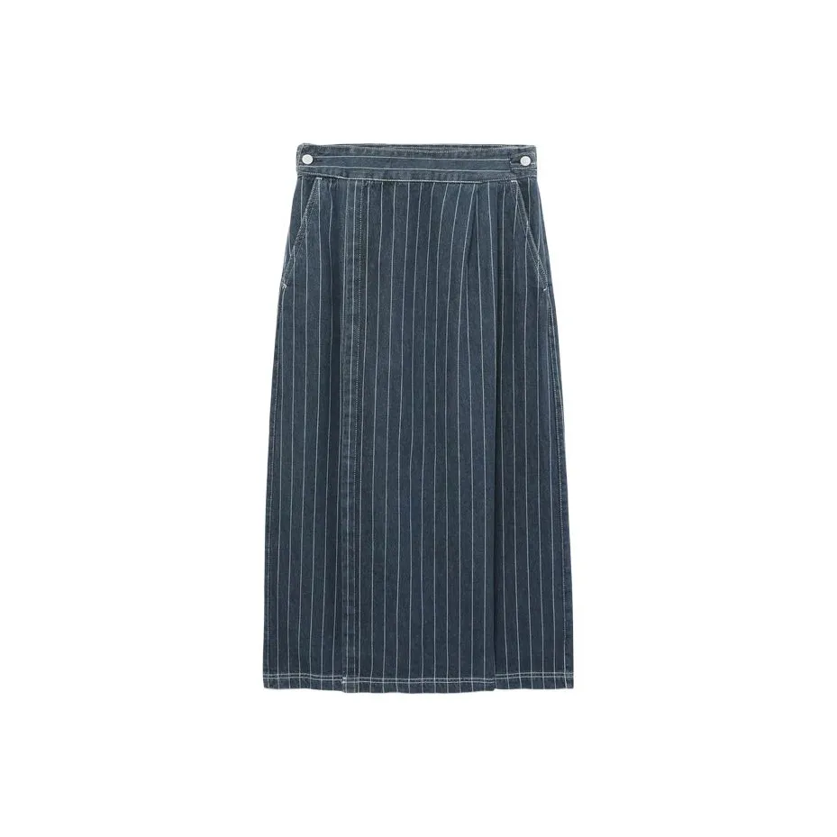 Carhartt WIP SS24 Denim Long Skirt Women's Blue Кархартт WIP SS24 Деним Длинная Юбка Женская Синяя