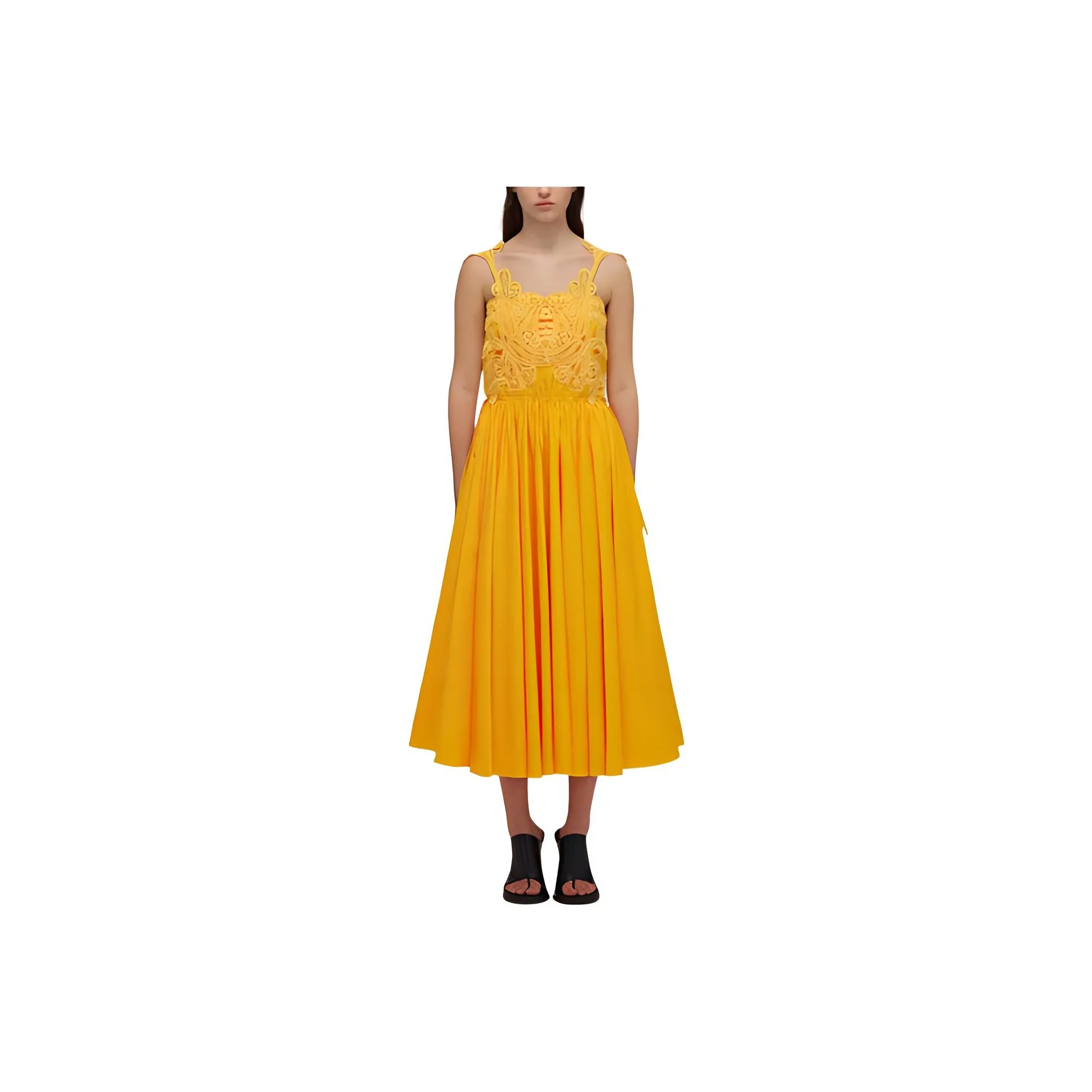 Self portrait SS22 Slip Dress Women's Bright Orange