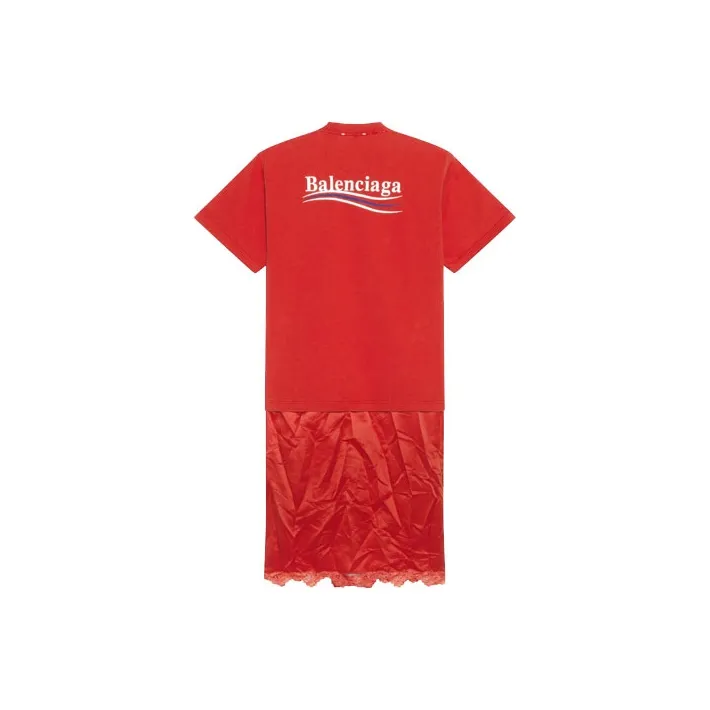Balenciaga T Shirt Slip Dress 'Cardired/White/Blue'