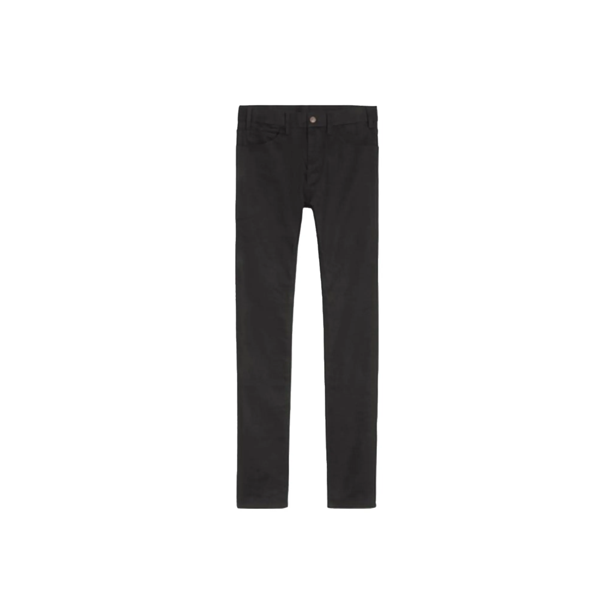 CELINE Low Rise Skinny Jeans Vintage Pure Black Denim