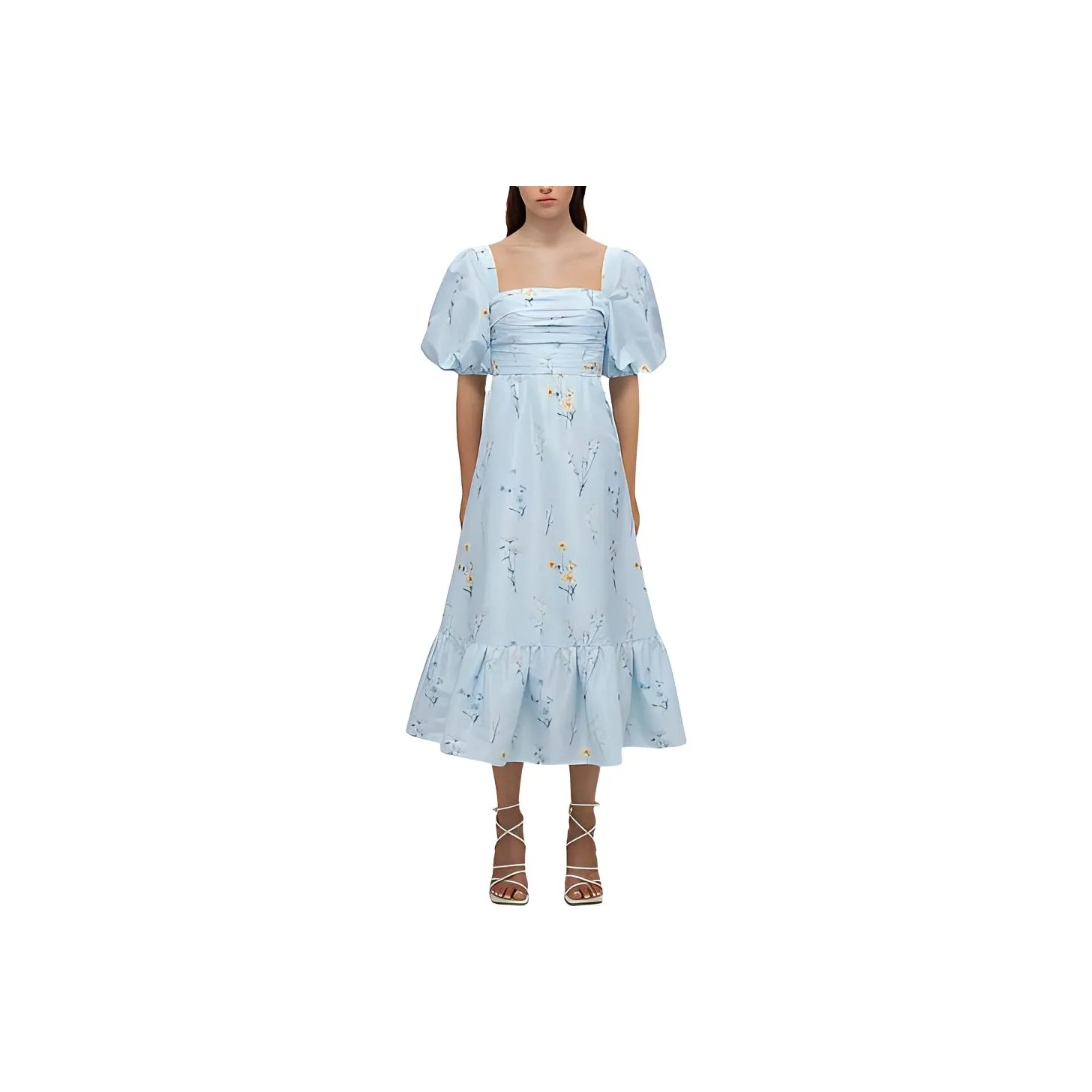 Self-portrait Short-Sleeved Dresses Women's Blue