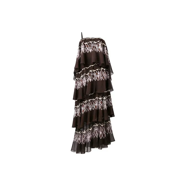 FENDI Sleeveless Dresses Women's Brown