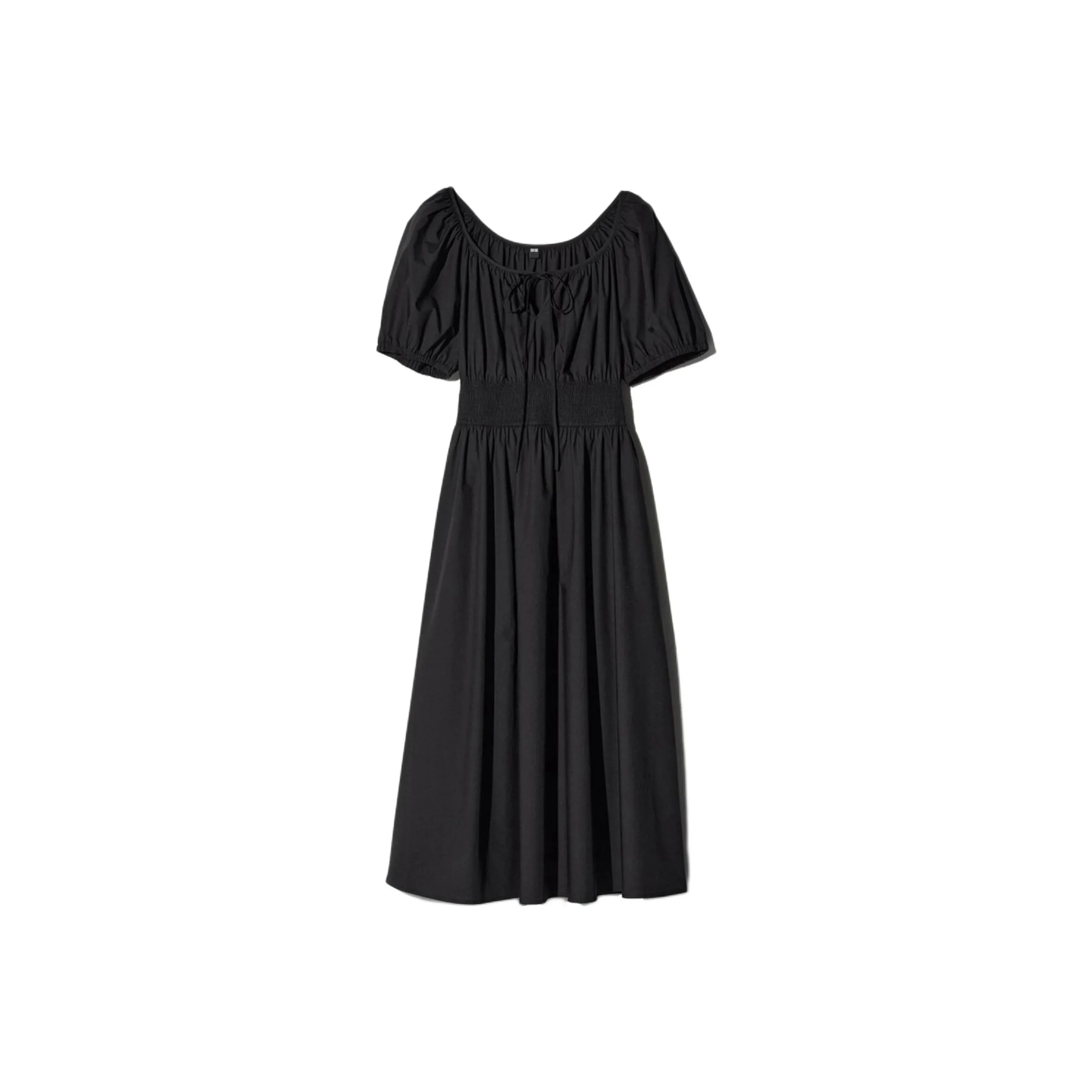 UNIQLO Короткий рукав Платье Женское Черное