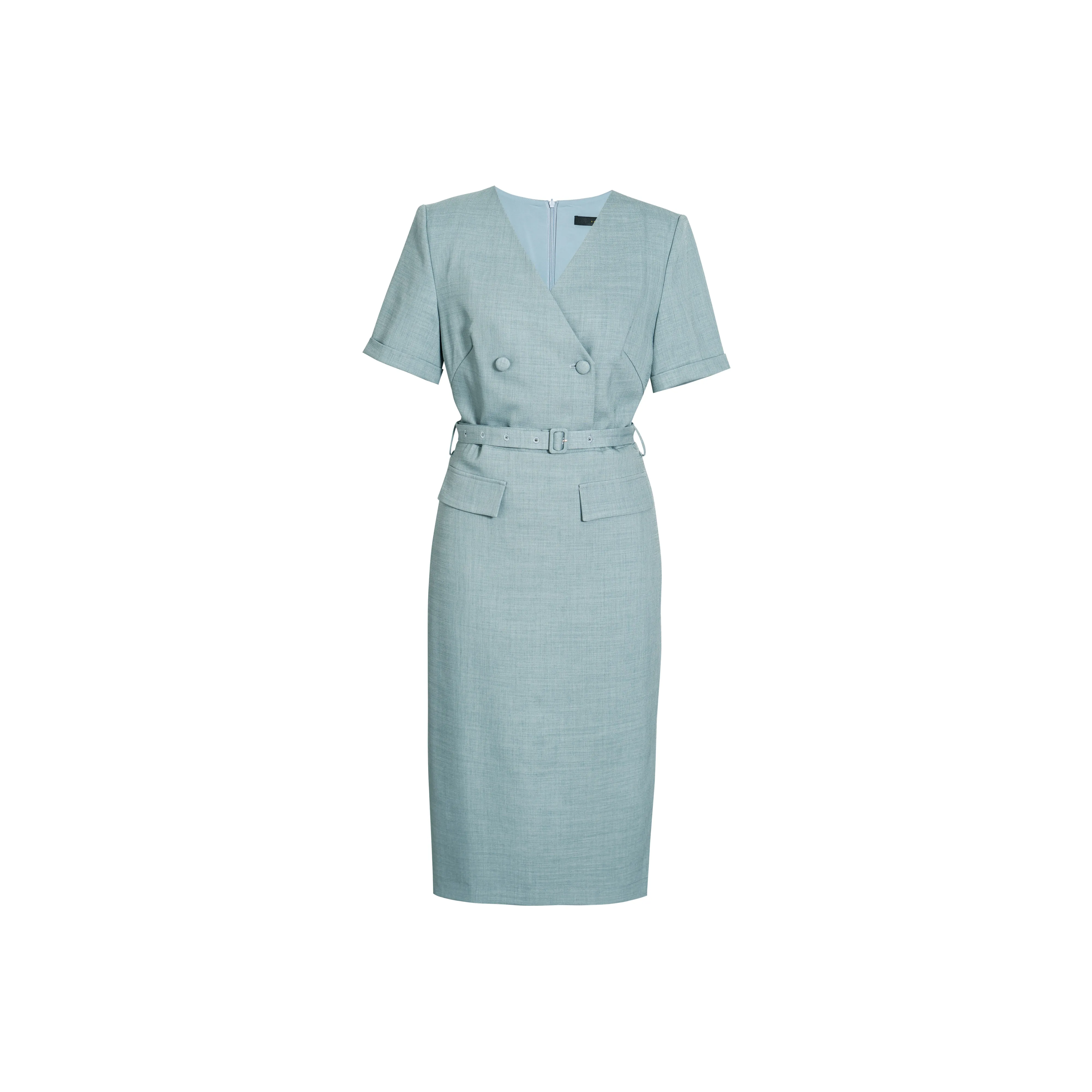 ROEYSHOUSE Short Sleeved Dresses Women's Light Blue