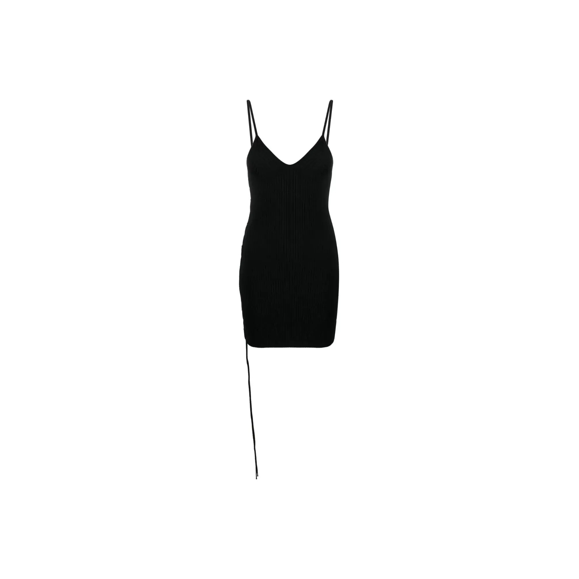 OFF WHITE Lace up V neck Minidress