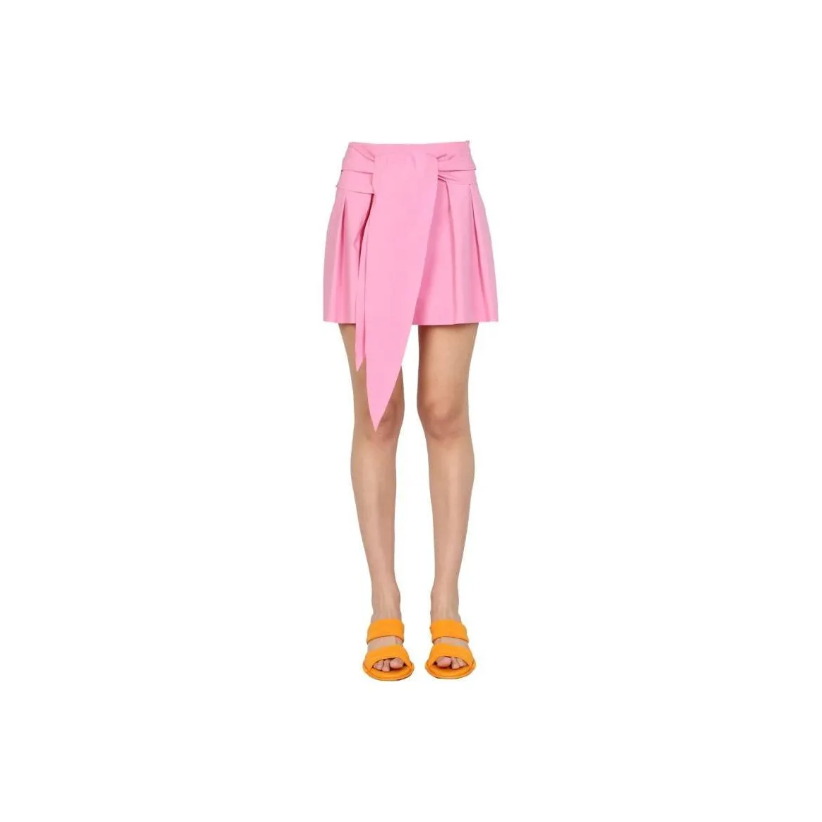 MOSCHINO Belted High Waist Tailored Shorts
