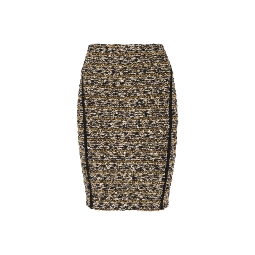 BALMAIN Lurex Tweed Pencil Skirt