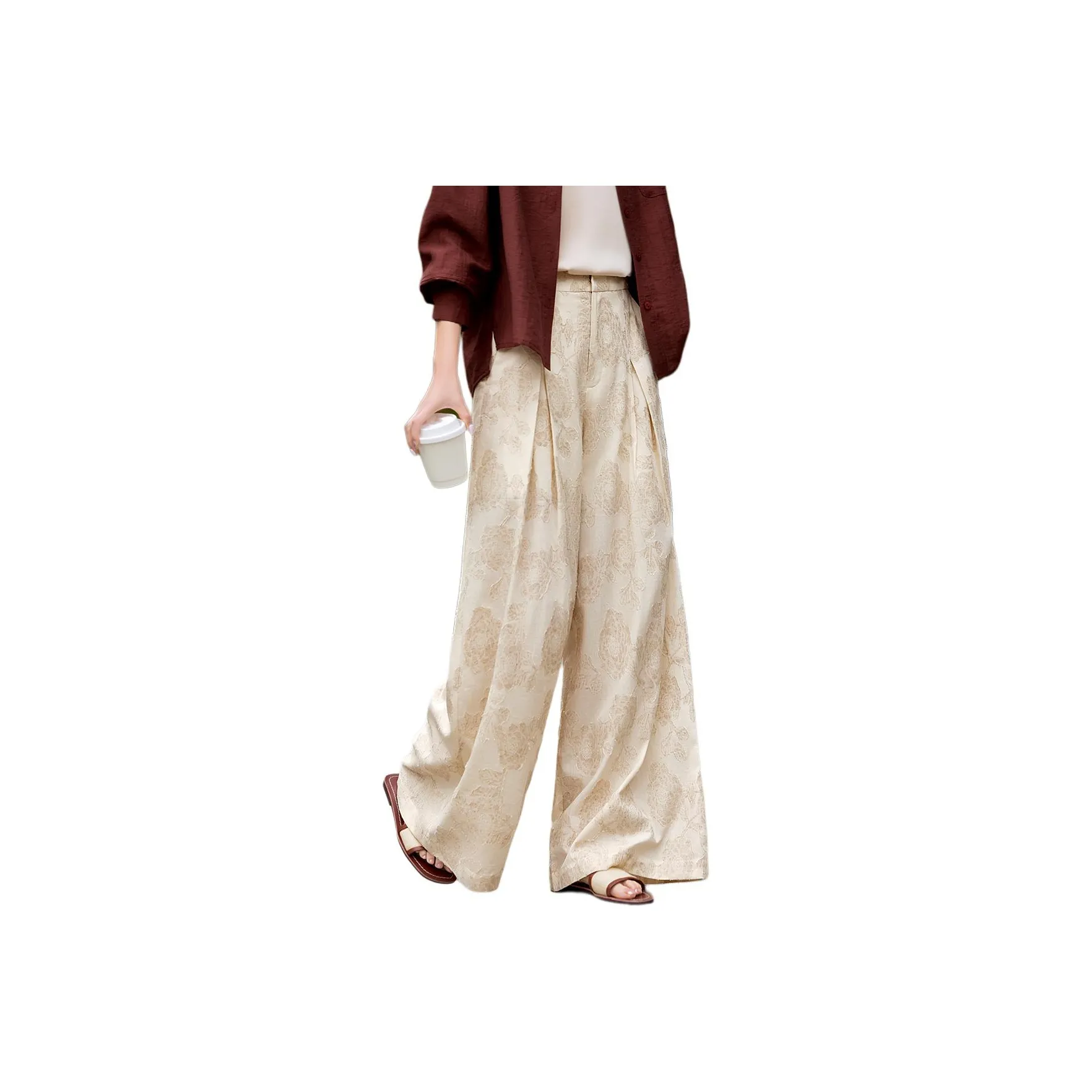 XWI Повседневные брюки Женские Светлый Бежевый