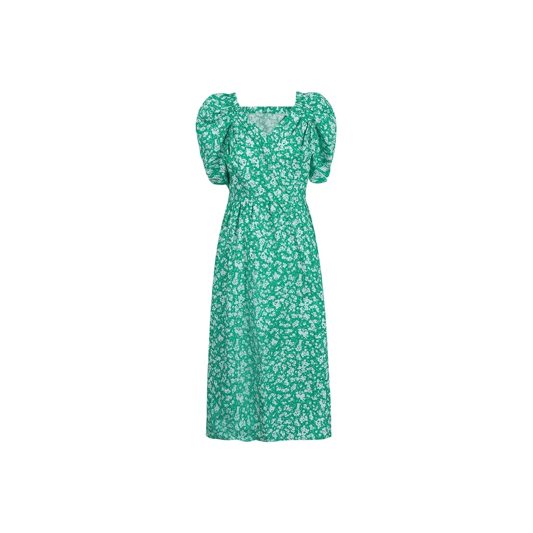 THE SEA LIFE Короткое платье с короткими рукавами женское бирюзовый