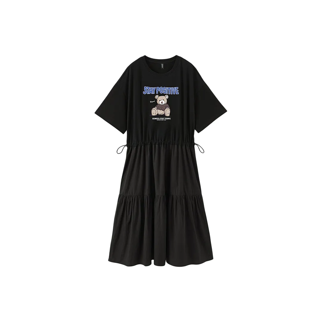 Initial Language Short Sleeved Dress Women's