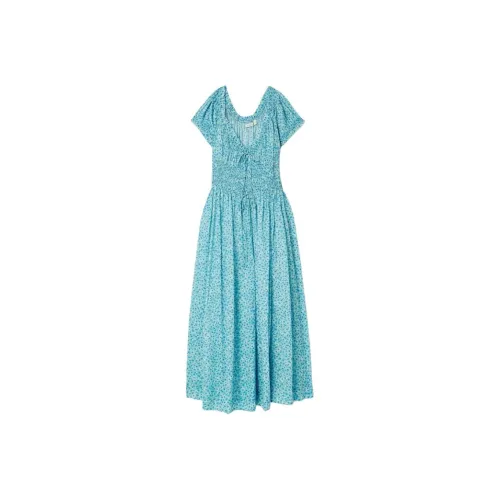 DOEN Blue Женские Короткие Платья с Рукавами