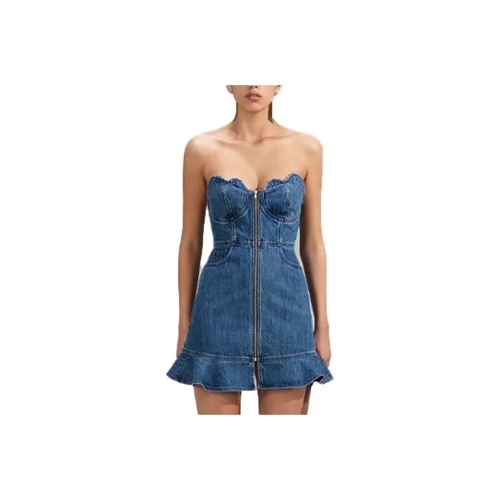 Self portrait Sleeveless Dress Women's Blue