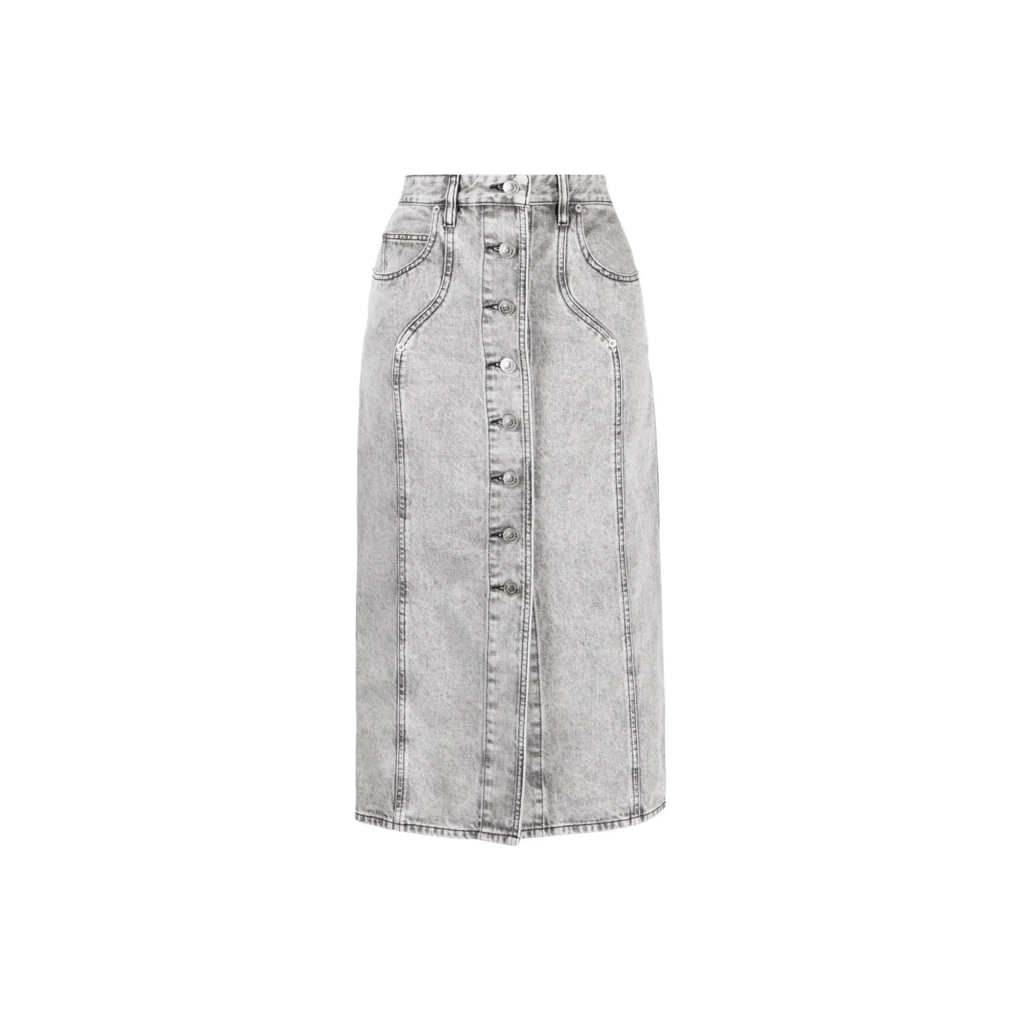 ISABEL MARANT Denim Long Skirts Women's Light Gray