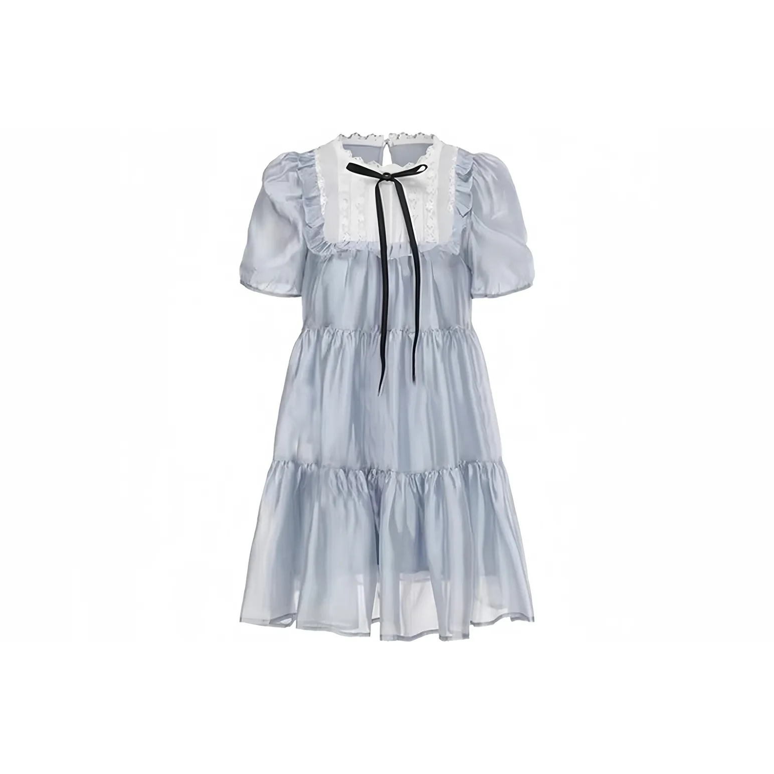 JOLLIGHT Короткий рукав Платье Женское Светло-синий