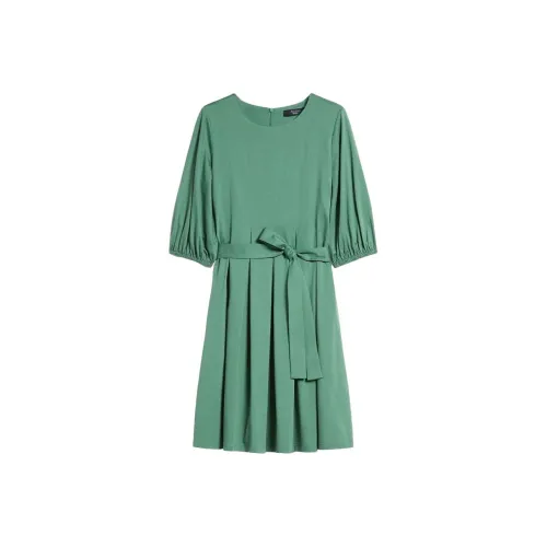 WEEKEND MaxMara Травяной зеленый Женские Платья с Коротким Рукавом