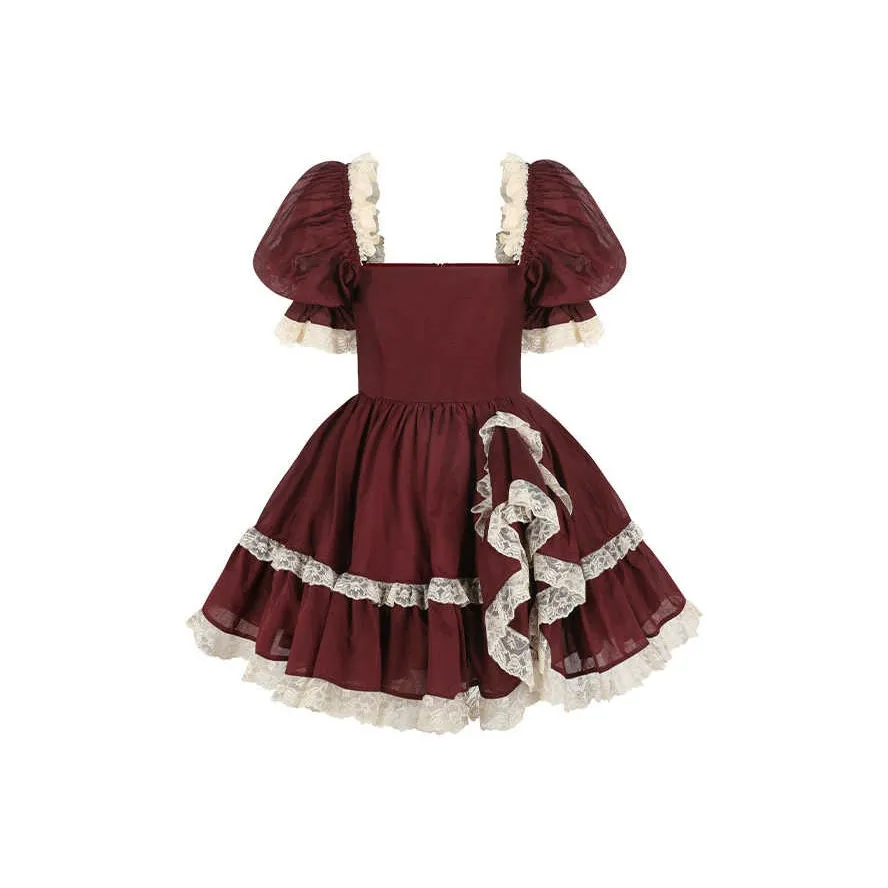 Selkie Short Sleeved Dresses Women's Burgundy