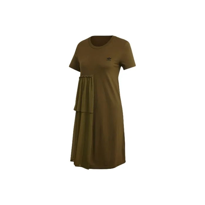 Adidas Originals Short Sleeved Dresses Women's Green