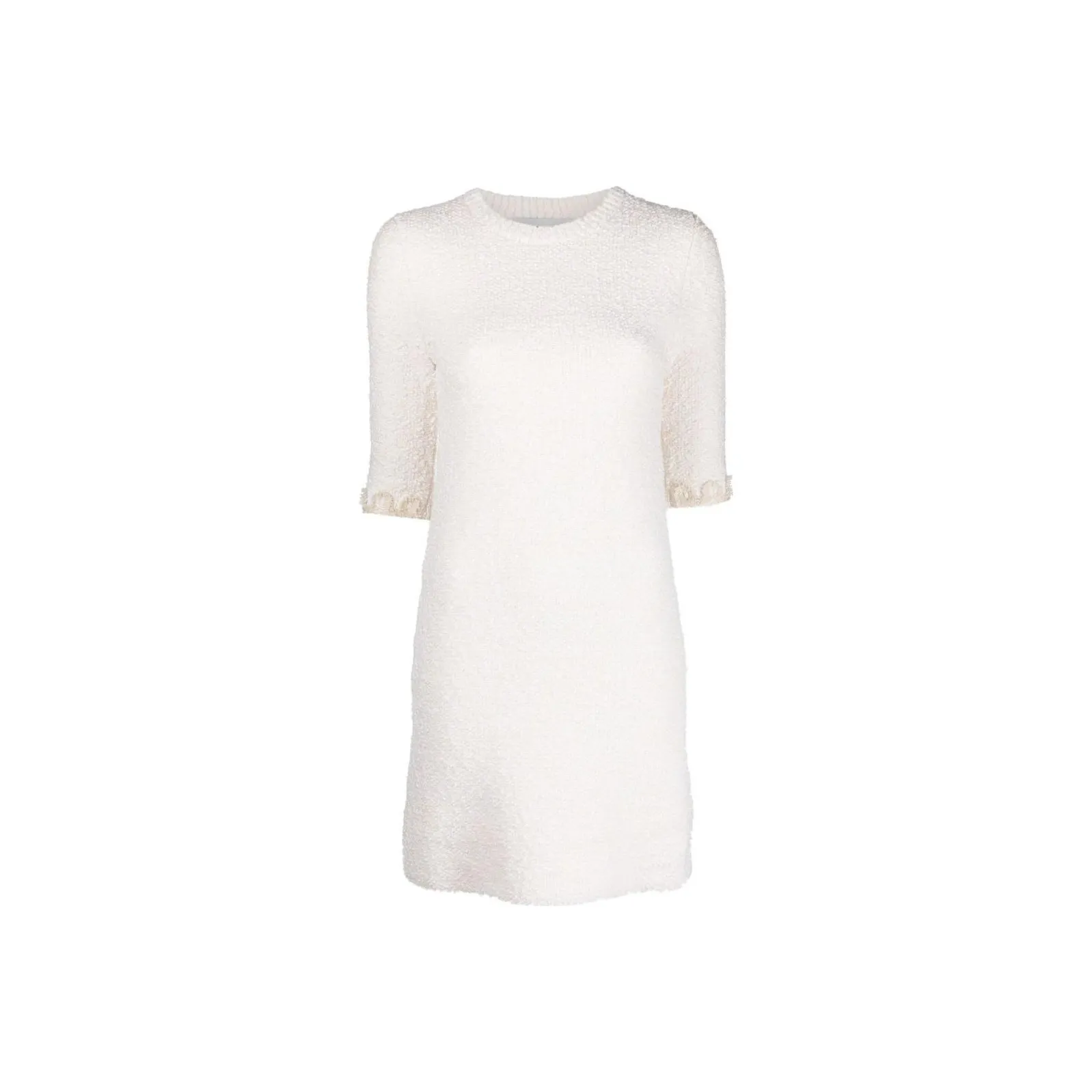 Lanvin Floral embroidered Knitted Tweed Dress