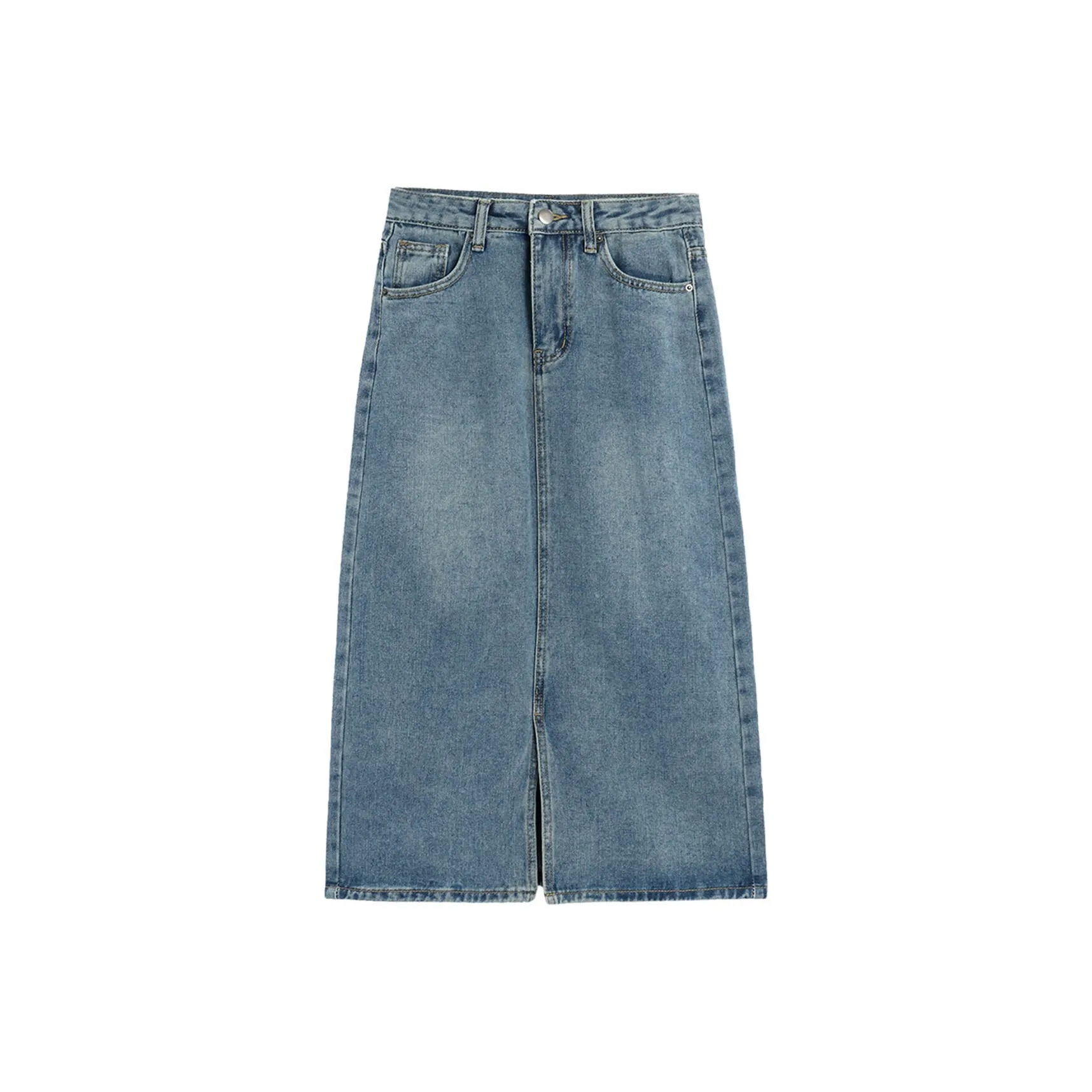 QYPRF Loose Fit A Line Skirt Women's Light Blue